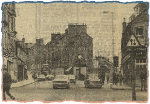 Another Courier picture, the Hilltown in my time. And there’s the Clock, and the pub, and the road to the meal man and the Number 20 bus heading to the City Center.