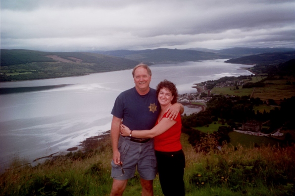 Heather Nicholson and Jim Walker with Loch Fynne in the background