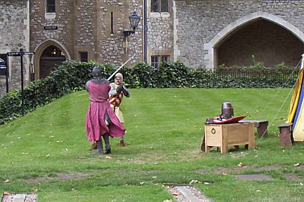 Battle re-enactments are performed around various parts of the beautiful grounds within the Tower