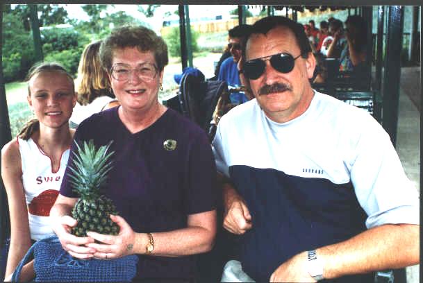 Euan Brownhill with wife Sue and daughter Catherine