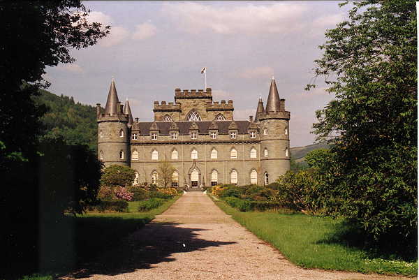 Inverarey Castle, home of the Duke of Argyll, and headquarters of Clan Campbell.