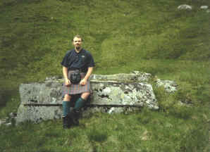 View of the stone with Colin McIntyre